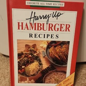 Hurry-Up Hamburger Recipes Cookbook - Red Cover